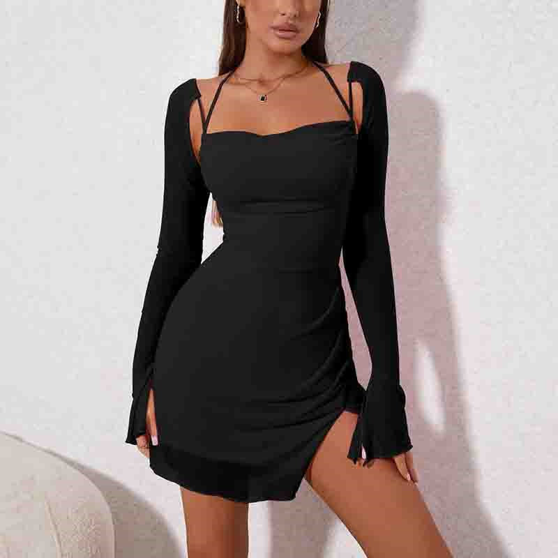 Rückenfreies Halterneck-Kleid für Damen
